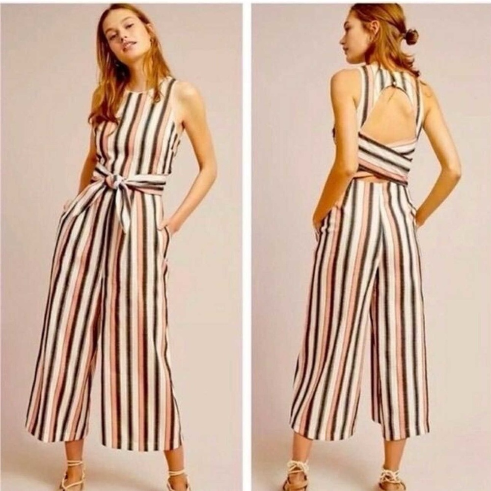 Adelyn Rae Black and White Jumpsuit with Halter Neck and Wide-Leg